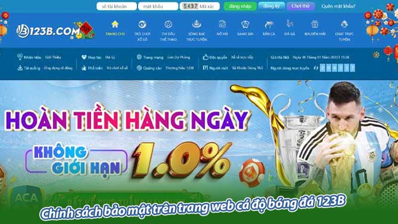 Chính sách bảo mật trên trang web cá độ bóng đá 123B